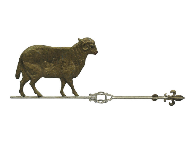 Appraisal: Excellent antique Sheep weather vane in full three dimension copper