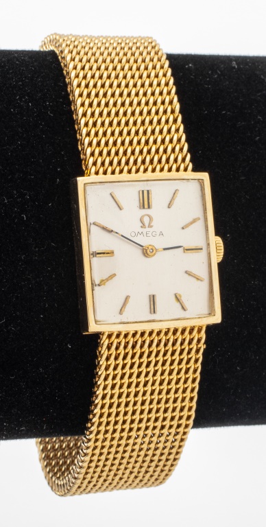 Appraisal: OMEGA K YELLOW GOLD WATCH BRACELET Omega dress watch made