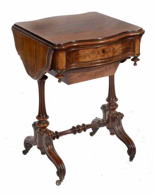 Appraisal: A TH CENTURY FRENCH MAHOGANY WORK TABLE with lifting top