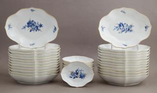 Appraisal: Group of Thirty-Four Shallow Meissen Porcelain Bowls th c of