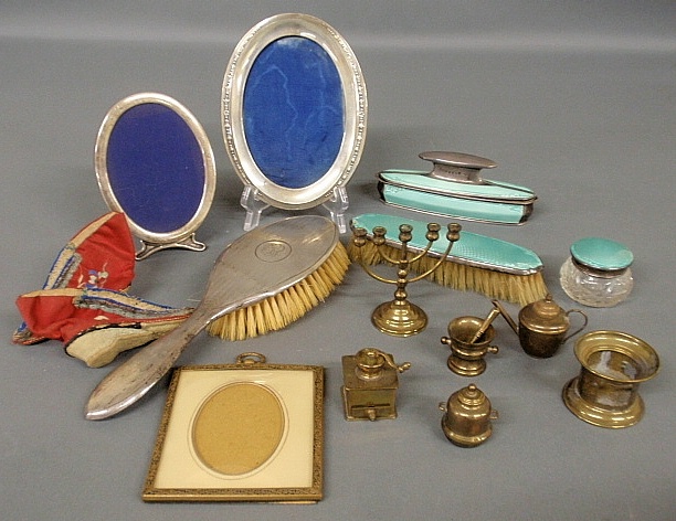 Appraisal: - Misc grouping to incl an oval sterling silver frame