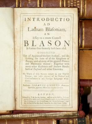 Appraisal: Genealogy Gibbon John Introductio ad Latinun Blasoniam J M for