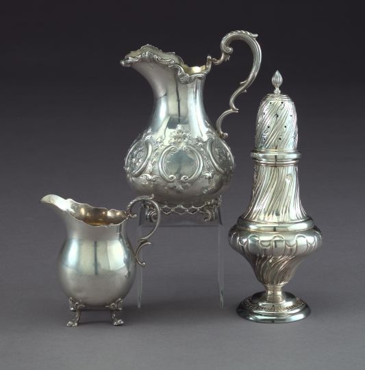 Appraisal: Tall English Sterling Silver Sugar Caster in the George II