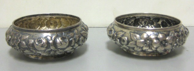 Appraisal: A G SCHULTZ CO BALTIMORE MD Pair of chased salt