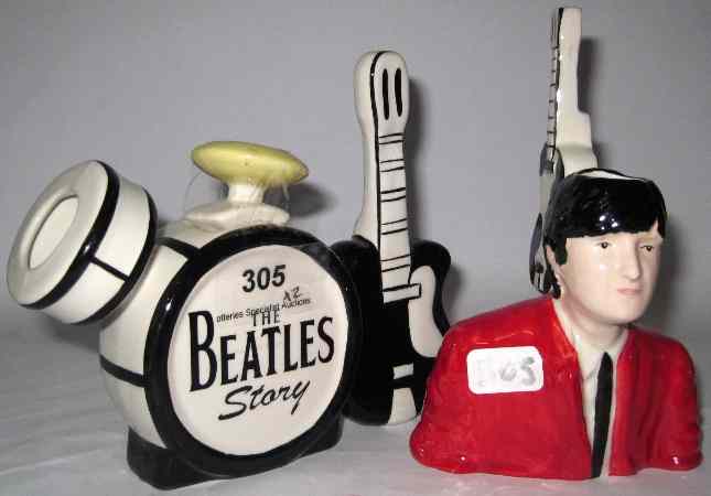 Appraisal: Lorna bailey Beatles Teapot and Character Jug of John Lennon