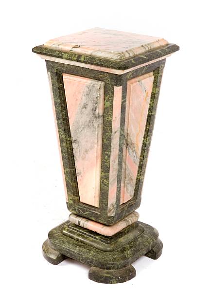 Appraisal: A pair of two color marble pedestals height in diameter