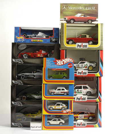 Appraisal: Polistil Hotwheels group of Cars - including Polistil Lancia Fiat