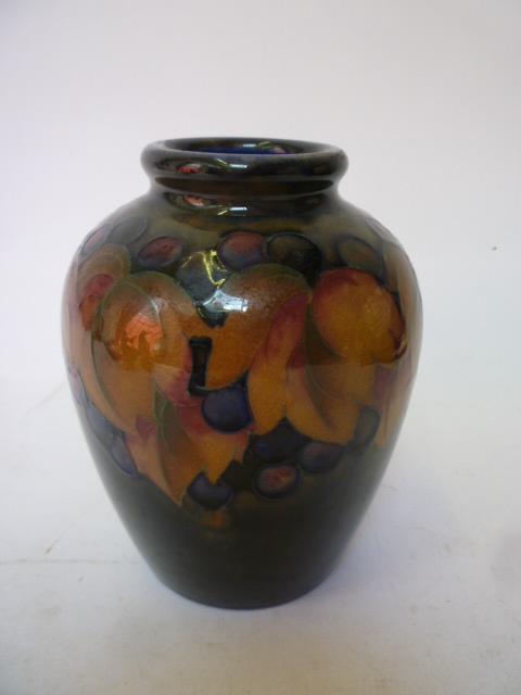 Appraisal: A MOORCROFT POTTERY VASE of ovoid form tube lined and