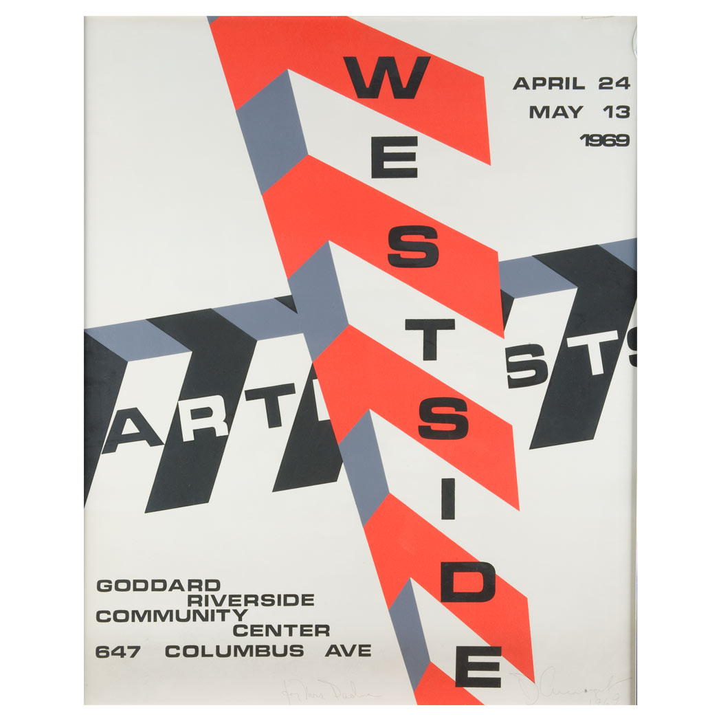 Appraisal: Allan D'Arcangelo WESTSIDE ARTISTS Color screenprint signed dated and dedicated