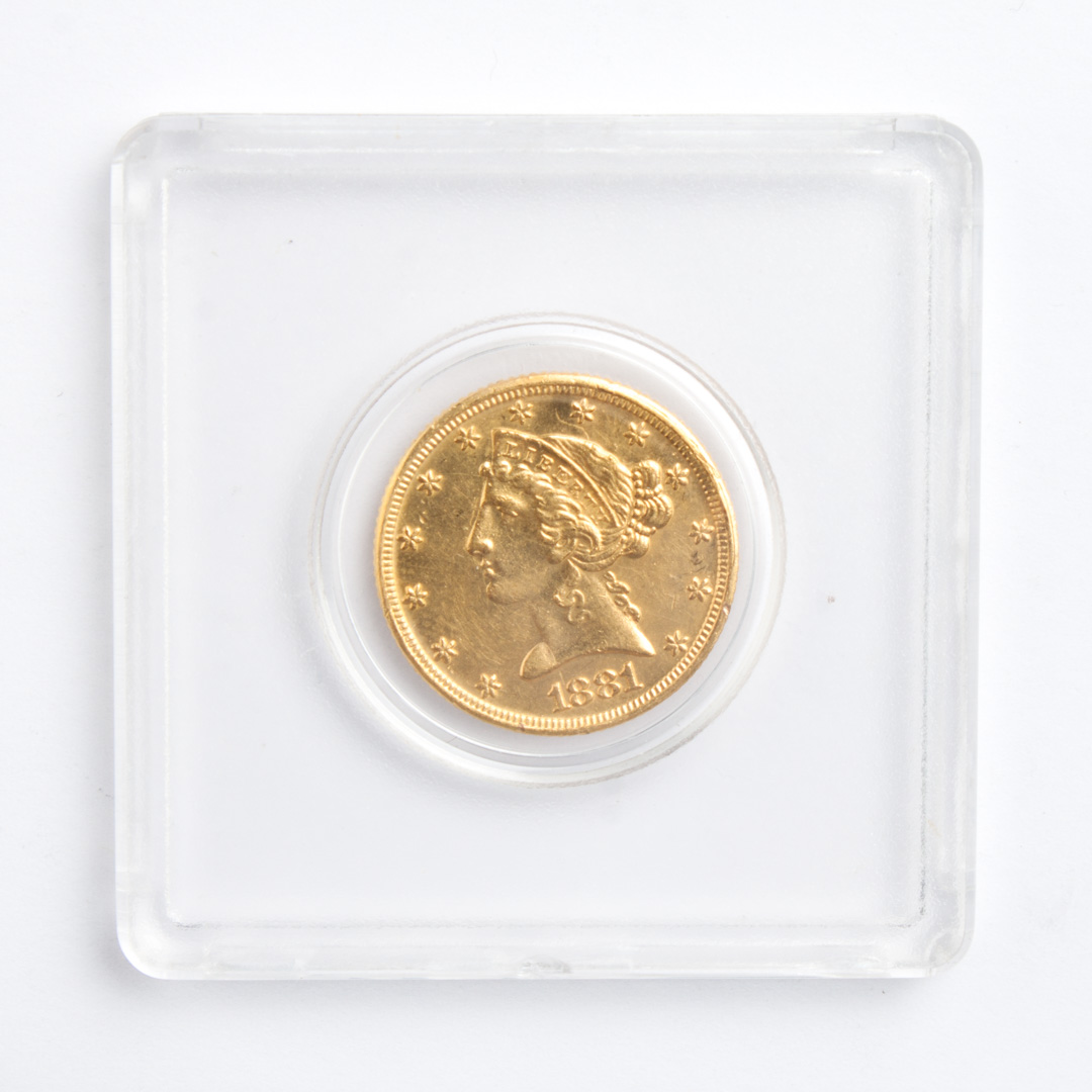 Appraisal: U S Coronet type gold half eagle MS-