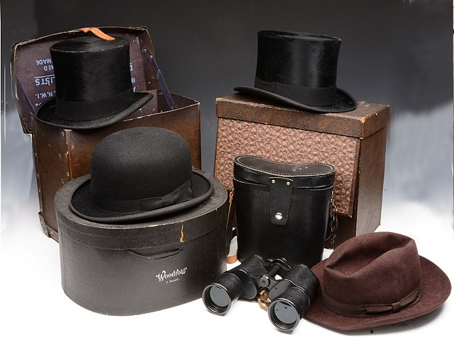 Appraisal: A WOODROW AMYLYTE BLACK 'BURLINGTON' BOWLER HAT size in original