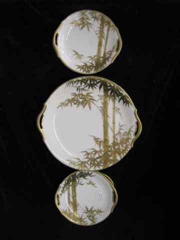 Appraisal: Nippon Porcelain Dessert Set cake plate five individuals handled elaborate