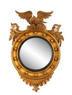 Appraisal: Federal Style Giltwood Bulls Eye Mirror American mid to late