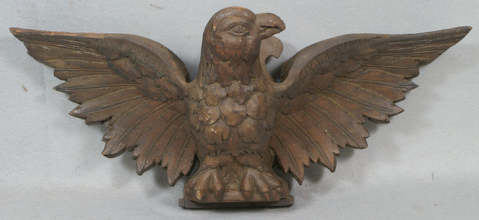 Appraisal: Carved wood eagle wing span x h long piece broken