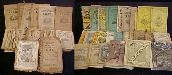 Appraisal: Almanacs Middlebrooks Almanac 's to 's approx issues many tattered