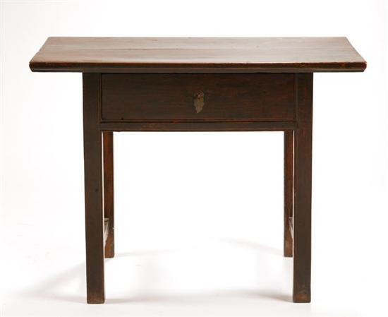 Appraisal: SIDE TABLE China late th century hardwood possibly walnut Two-board