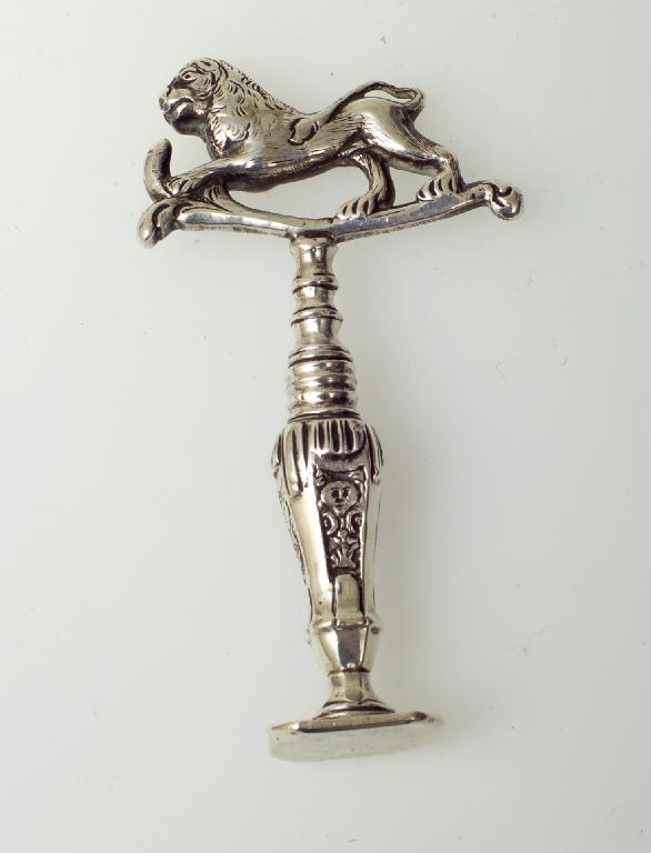 Appraisal: DUTCH SILVER CORKSCREW IMPORT MARKS FOR in th century style