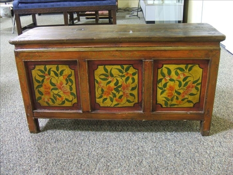 Appraisal: SMALL INDONESIAN STYLE PAINTED LOW TABLE