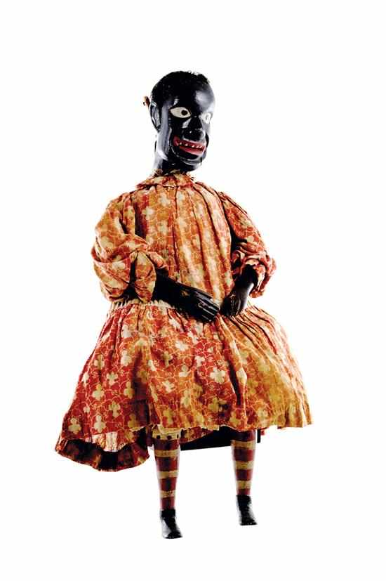 Appraisal: Folk art painted Mammy marionette or ventriloquist's dummy second half