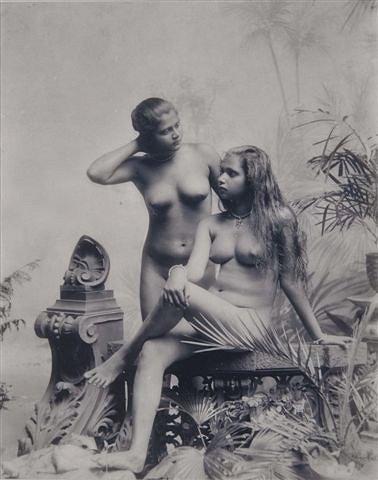 Appraisal: A set of three late th Century photographs of naked