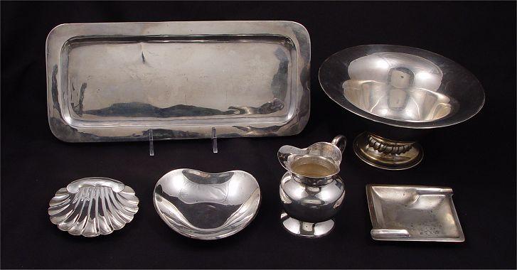 Appraisal: PIECE ESTATE MEXICAN STERLING COLLECTION To include Jose Marmolejos center