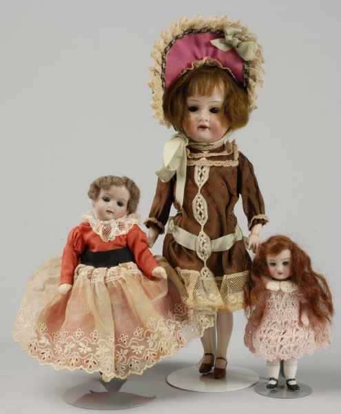 Appraisal: Lot of Bisque Child Dolls Description Very sweet A M