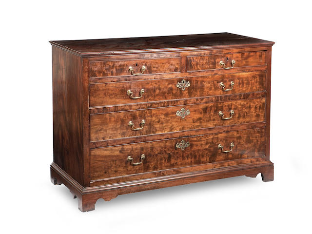 Appraisal: A George III Mahogany Chest North CountryThe rectangular top with