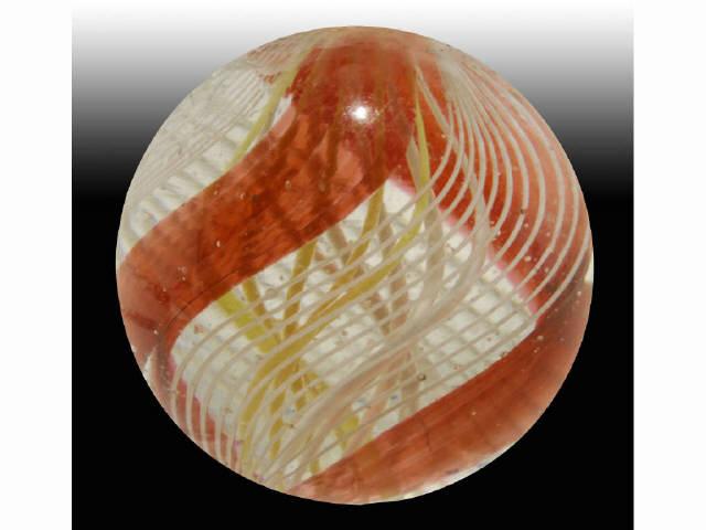 Appraisal: Double Ribbon Swirl Marble Description Double ribbon with one white