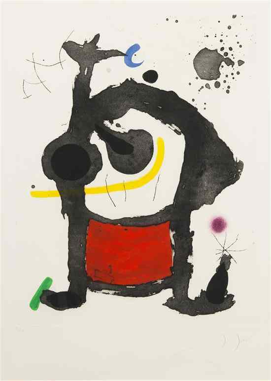 Appraisal: Joan Miro Spanish - Bethsabee etching and aquatint edition signed