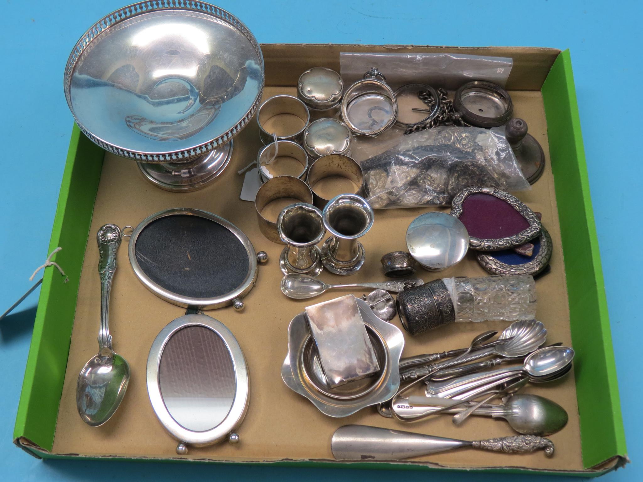 Appraisal: Miscellaneous small silver including Georgian Scottish dessert spoon and a