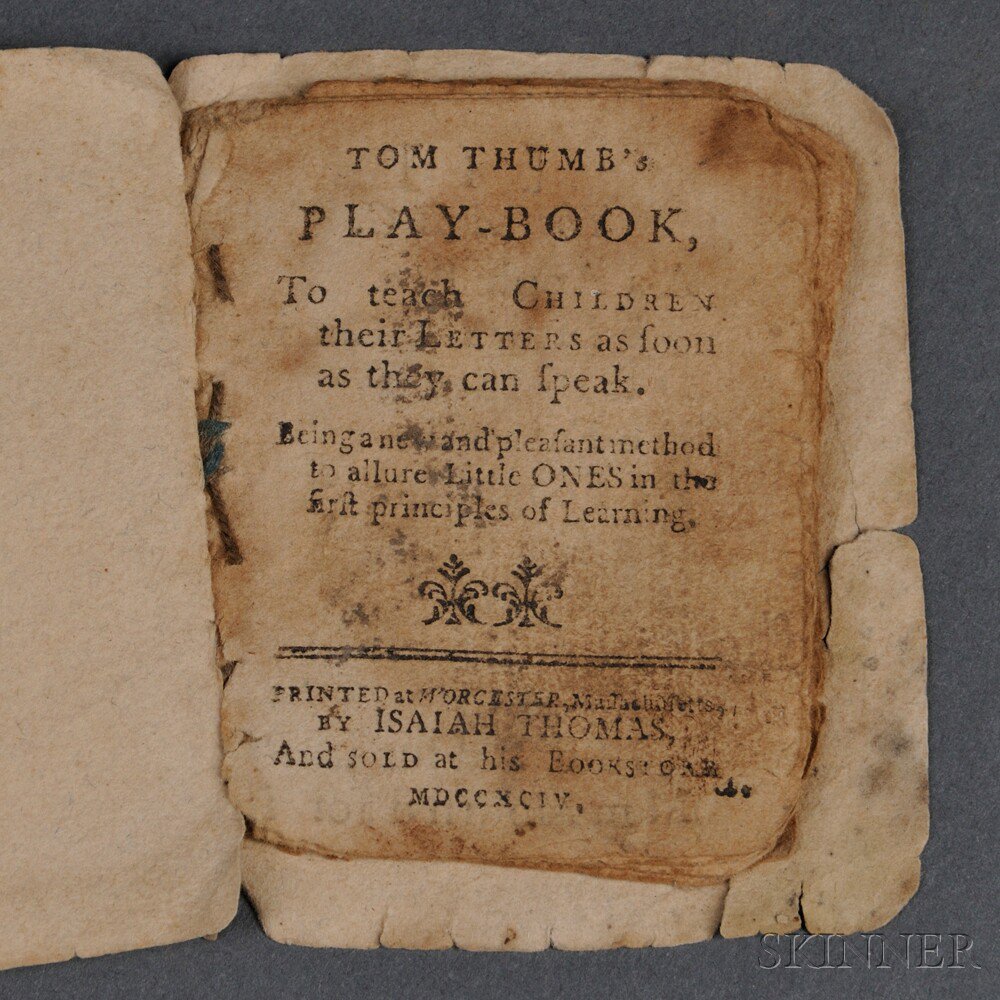 Appraisal: Tom Thumb's Play-Book Worcester Isaiah Thomas Miniature book mo of