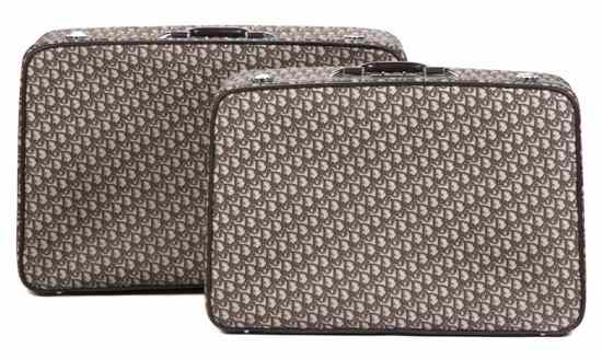 Appraisal: Two Christian Dior Monogram Canvas Suitcases Stamped Christian Dior