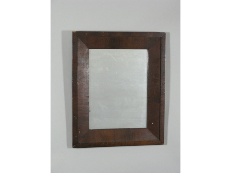 Appraisal: American Wall Mirror th c mahogany veneer over poplar glass