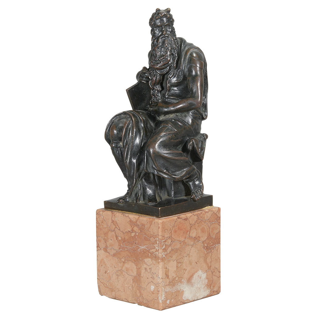 Appraisal: Italian Bronze Figure of Moses After Michelangelo th century Robed