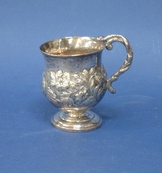 Appraisal: A GEORGE IV SCOTTISH CHRISTENING MUG of squat baluster form