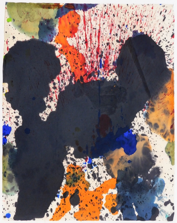 Appraisal: TARO YAMAMOTO ABSTRACT EXPRESSIONIST WC PAINTING California Connecticut New York