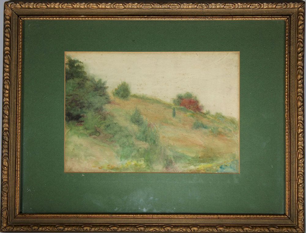 Appraisal: American School Signed Antique Tonalist Landscape American School Signed Antique