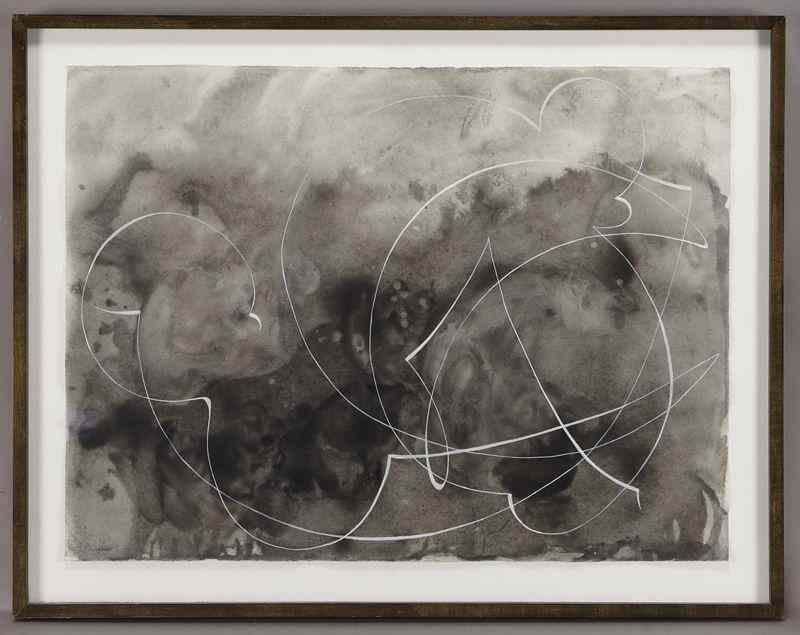 Appraisal: Elliott Puckette ''Untitled'' ink and gouache onpaper Paper ''H x