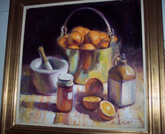 Appraisal: Edward NoottStill Life with Orangessignedoil on canvas cm square