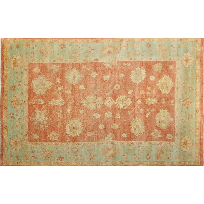 Appraisal: OUSHAK STYLE Contemporary hand-knotted wool carpet Condition Report Excellent like-new