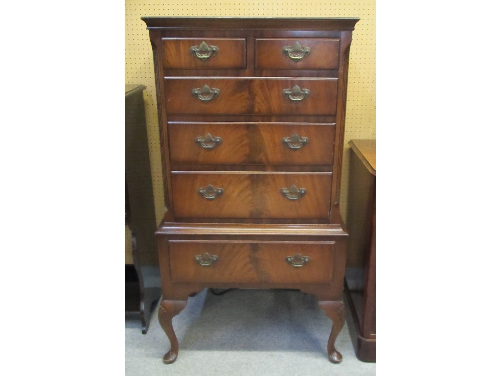 Appraisal: Walnut tallboy chest