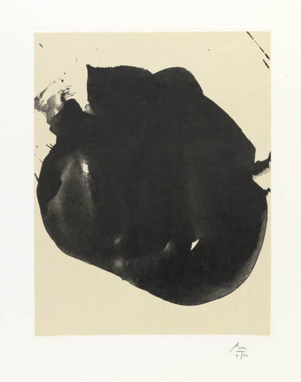 Appraisal: ROBERT MOTHERWELL Two prints Both printed in black on light