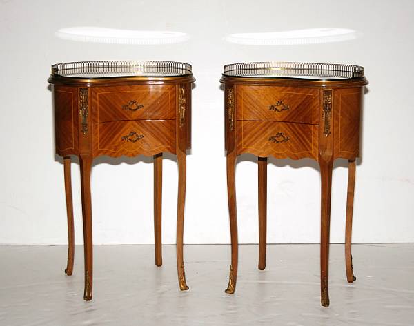 Appraisal: A pair of Louis XV style gilt metal mounted side