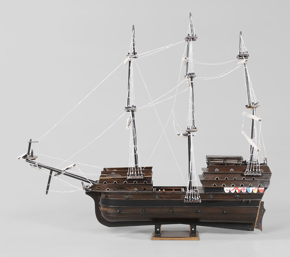 Appraisal: Hardwood Ship's Model modern probably Chinese in the form of