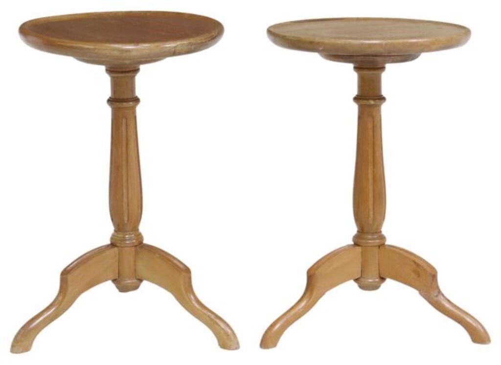 Appraisal: lot of Italian walnut side tables th c slightly varied