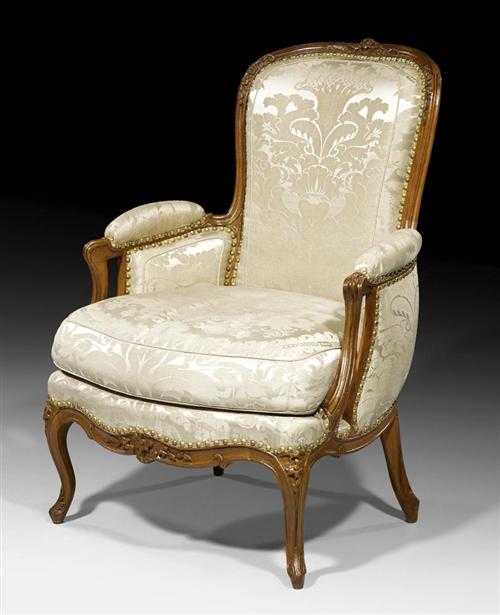 Appraisal: BERGERE Louis XV stamped L C CARPENTIER Louis Charles Carpentier