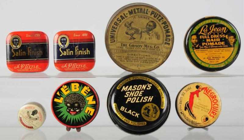 Appraisal: Lot of Black Americana Tins Condition Excellent Size Largest -