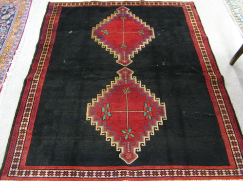 Appraisal: TWO PERSIAN AREA RUGS ' x ' Hamadan tribal with