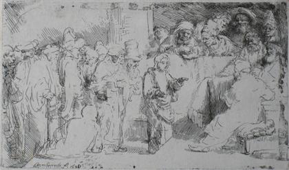 Appraisal: REMBRANDT HARMENSZ VAN RIJN dutch - CHRIST DISPUTING WITH THE