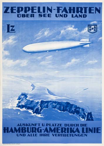 Appraisal: THEODORE ETBAUER - ZEPPELIN-FAHRTEN Circa x inches M hlmeister Johler